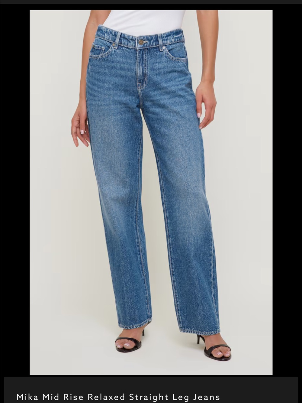 Dynamite Mika Mid Rise Relaxed Straight Leg Jeans